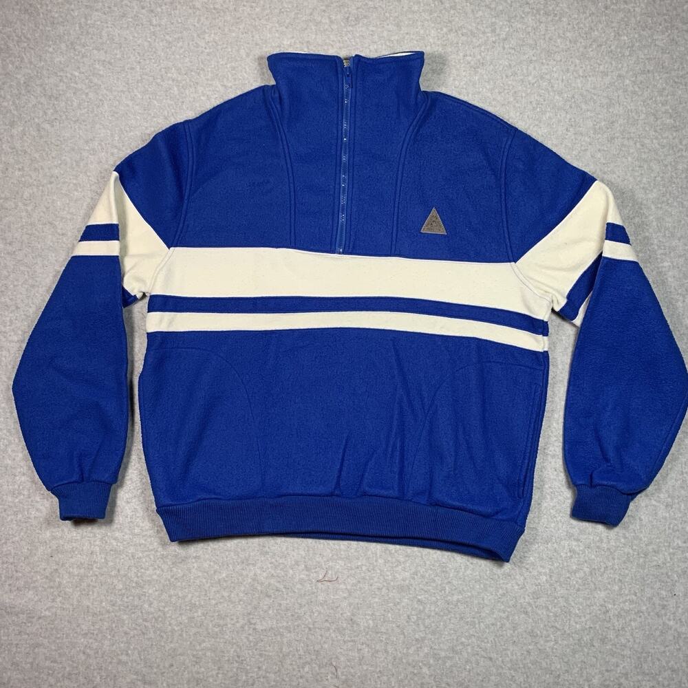 Vintage Pacific Trail Fleece Quarter Zip Men's XL Sweater Jacket Front Pockets